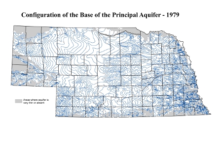Configuration of the Base of the Principal Aquifer, 1979