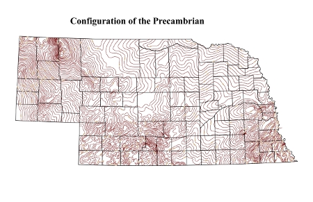 Configuration of Precambrian Rocks in Nebraska