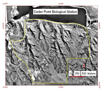 Cedar Point Biological Station Aerial Photograph