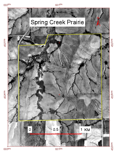 Spring Creek Prairie Aerial Photograph