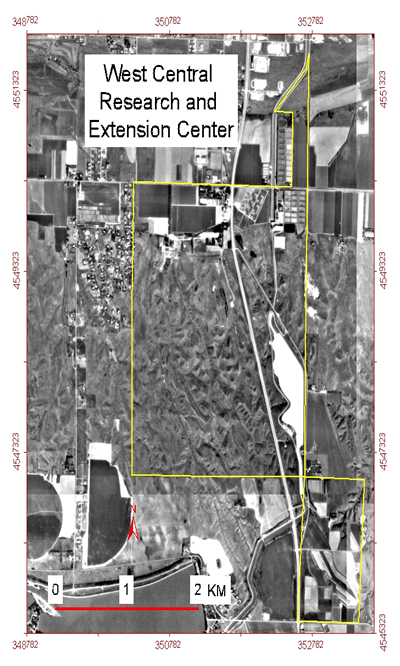 West Central Research and Extension Center Aerial Photograph