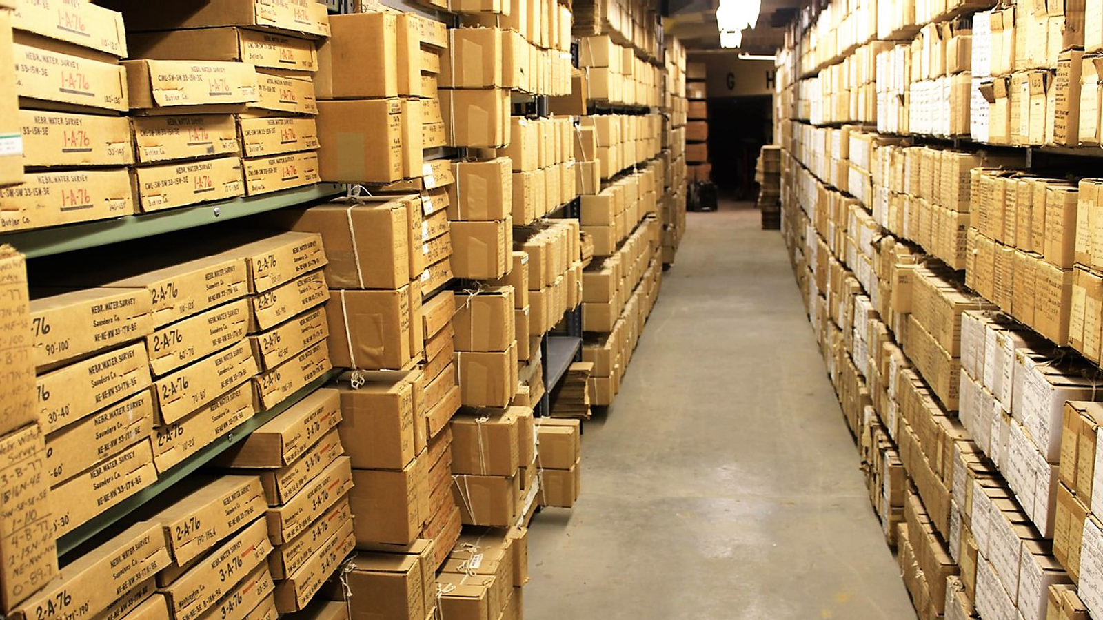Geological samples at the repository located on the city campus of the University of Nebraska – Lincoln.