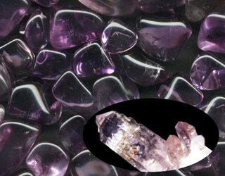 Tumble Polished Amethyst, Brazil. Image courtesy of Brian Isfeld. 