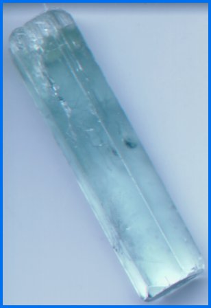 Aquamarine crystal, length about 3".