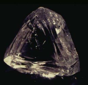 Uncut octahedral diamond crystals.