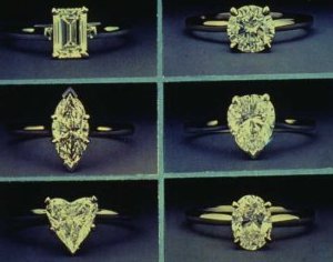 Diamond engagement rings.