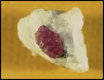 Natural Ruby, Crystal in Calcite, Afghanistan.