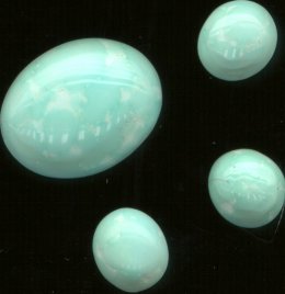 Turquoise cabochons, Arizona.