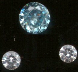 Faceted zircons, Burma or Sri Lanka.