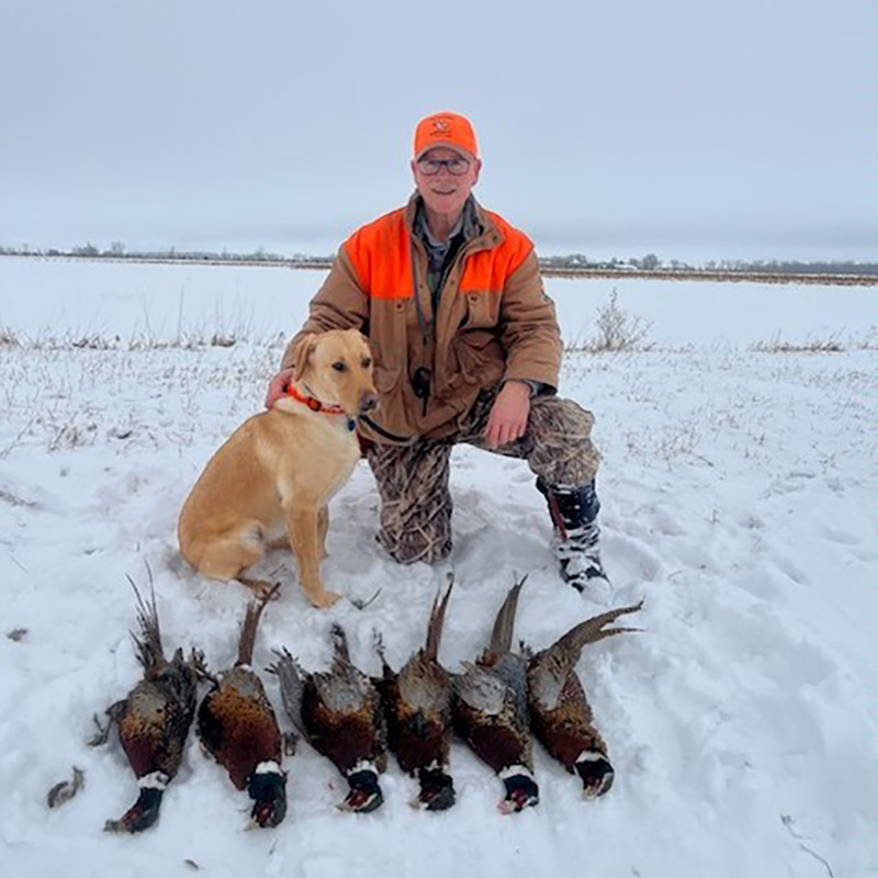 Scott Gulp with pheasants