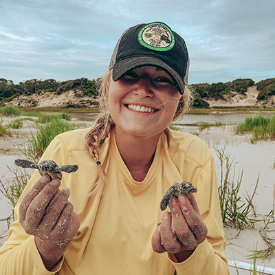 Sydney with turtles