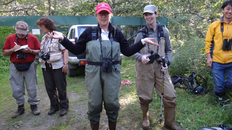 Mary in waders