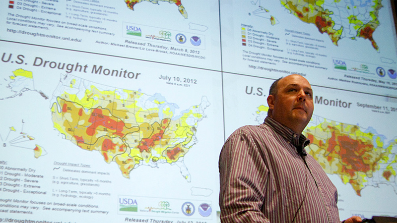 Mark Svoboda presenting drought talk