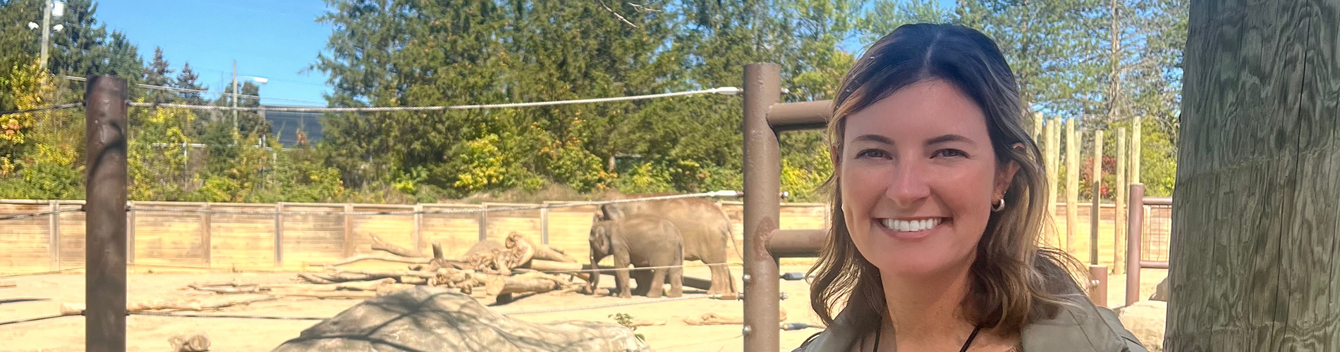 Katie Campbell and elephants