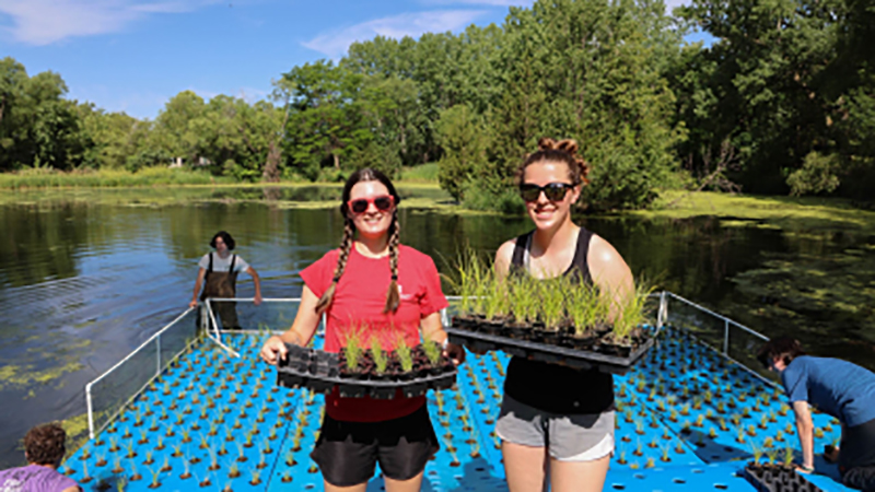 Floating Wetlands Project Improves Water Quality