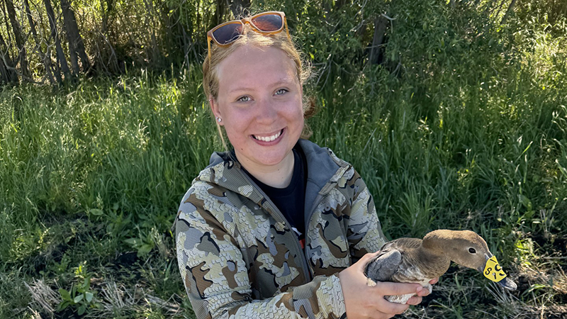 Ava Britton with Duck