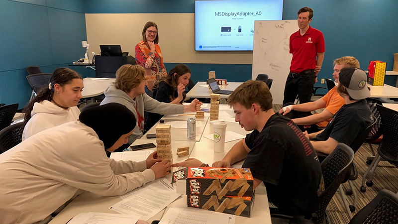 Uden teaching ecological resilience concepts with Jenga®