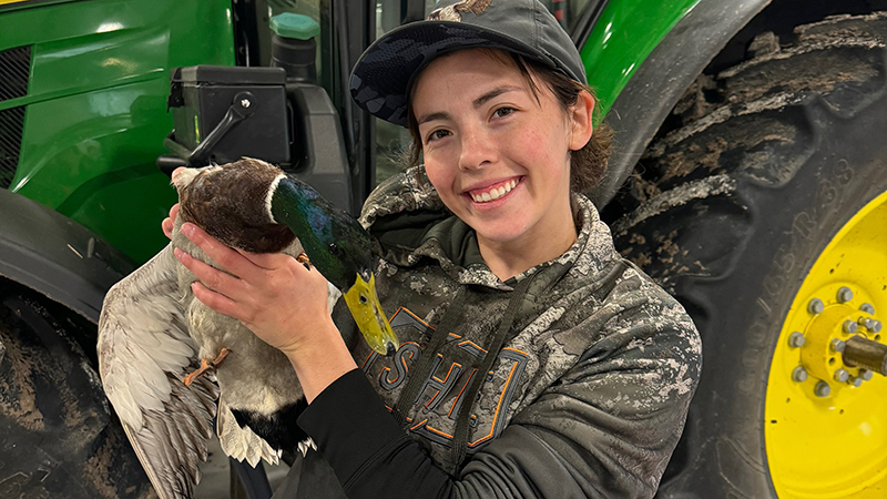 Maddy Vasquez with Duck