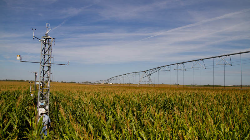 Carbon FLux tower and pivot