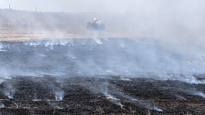 Prescribed burns of four 150-acre pastures at the Barta Brothers Ranch near Rose, Nebraska, on March 18, 2022