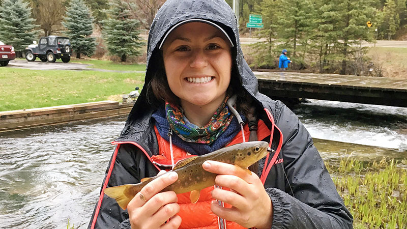 Student with Fish