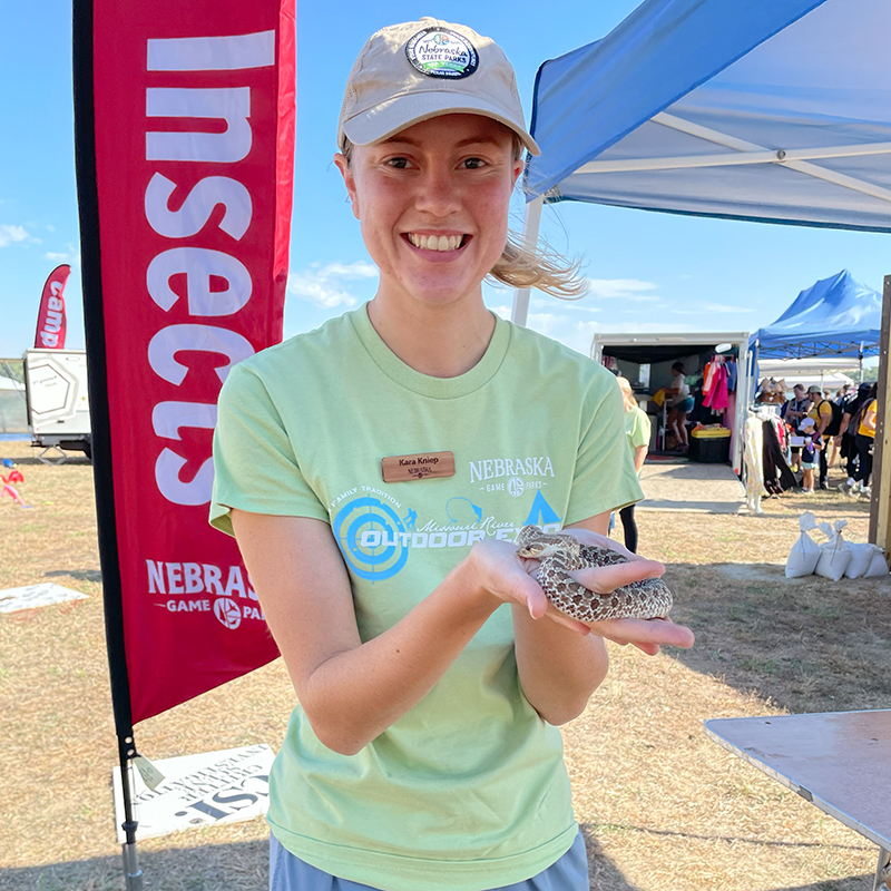 Kara Kniep and Westerrn hognose snake