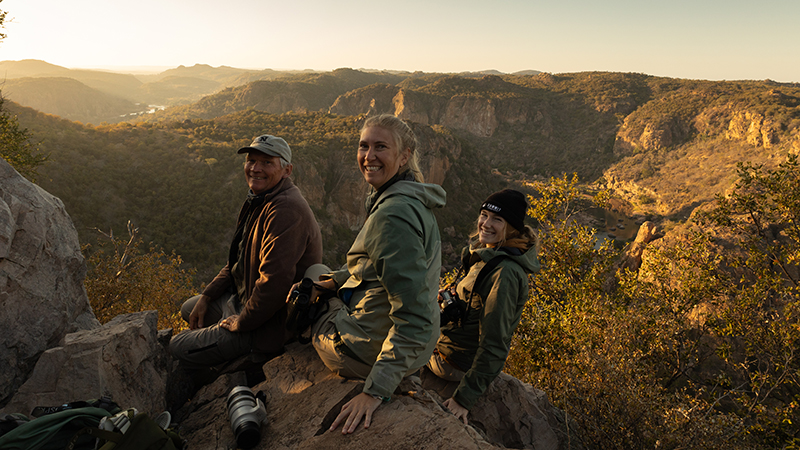 John, Rebecca and Carlee at sunrise