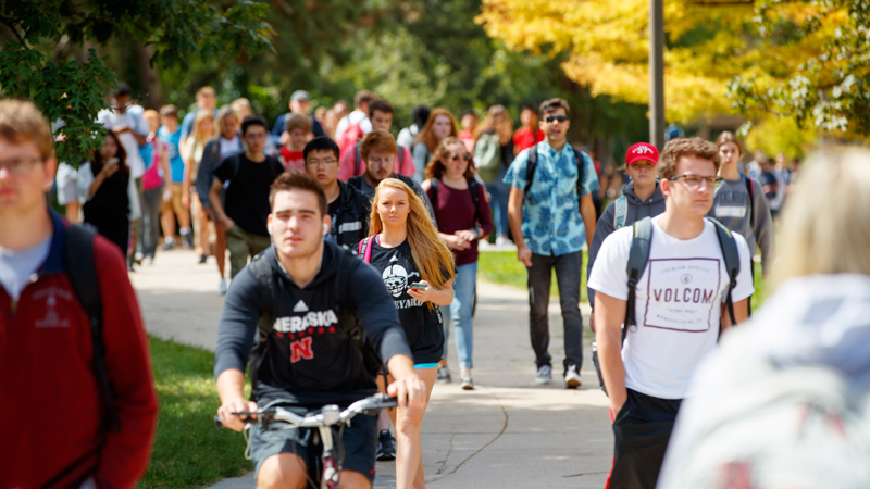 Students Walking on Campus