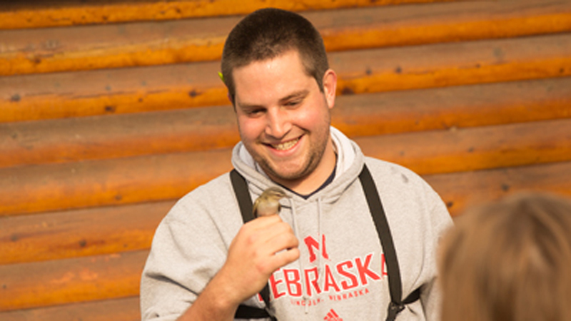 Cedar Point 2015 - Student with Bird
