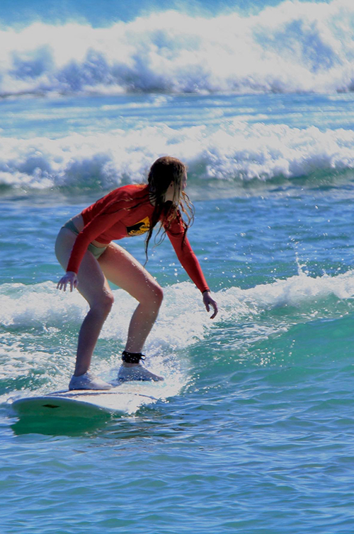Emily Surfing